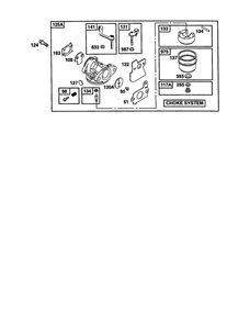Carburetor 2 Diagram and Parts List for 121600  Briggs and Stratton Engine